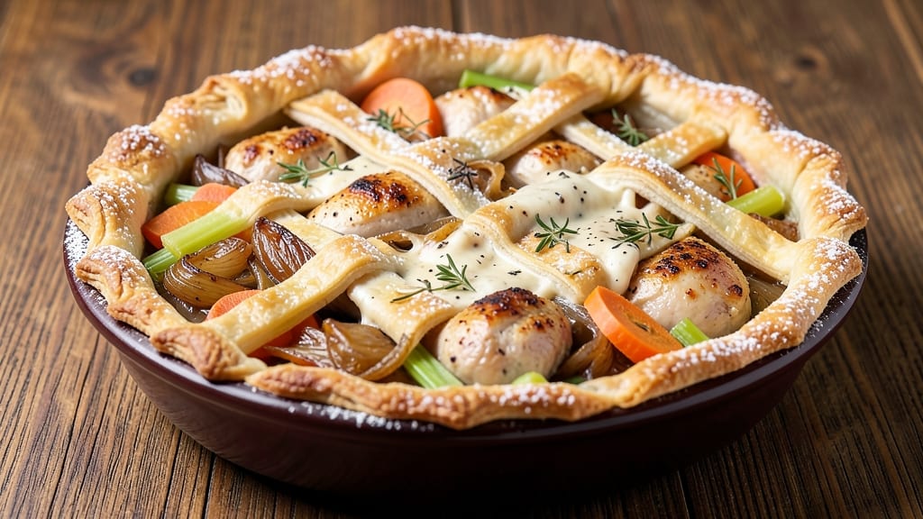 Bobby Flay's Chicken Pot Pie Recipe: Crispy Top, Silky Filling, One-Pan Magic