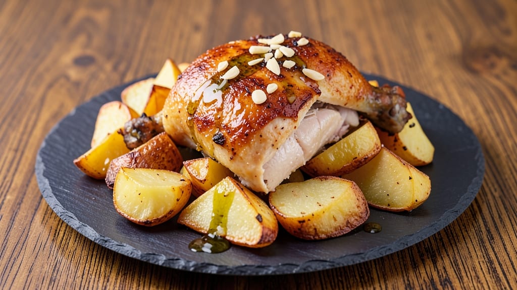Baked Chicken and Roasted Potatoes Recipe: One-Pan Crispy-Skin Harmony