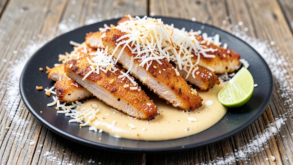 Baked Coconut Chicken Tenders Recipe: Buttery Crisp Bites with Tropical Flavor