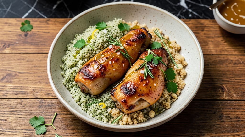 Baked Chicken Thighs and Quinoa Recipe: Herb-Crusted Protein Meets Fluffy Grains