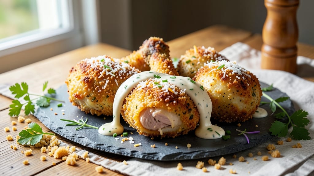 Baked Ranch Chicken Legs Recipe: Crispy Breadcrumb Crust With Tangy Pull-Apart Cheese