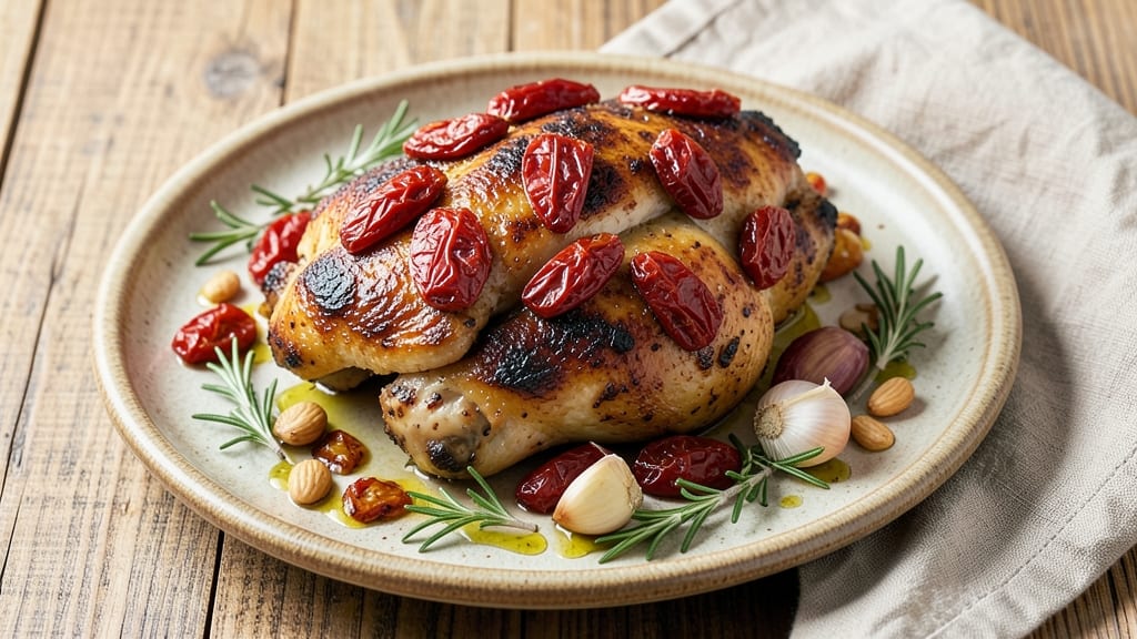 Baked Chicken With Sun-Dried Tomatoes Recipe: Mediterranean Herb Crisp in 40 Minutes