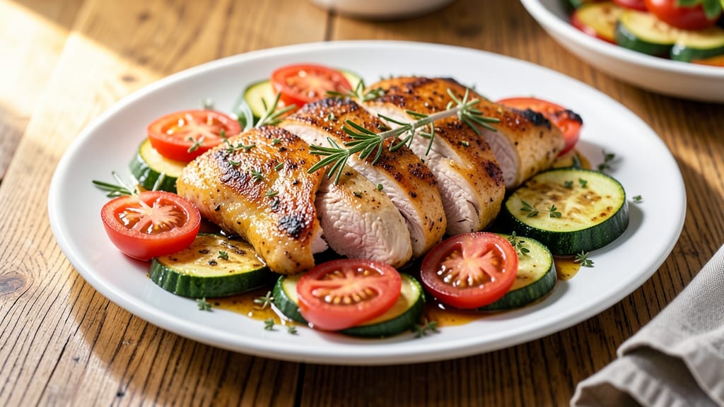 Baked Chicken, Zucchini, and Tomato Recipe: One-Pan Herb-Infused Summer Bake