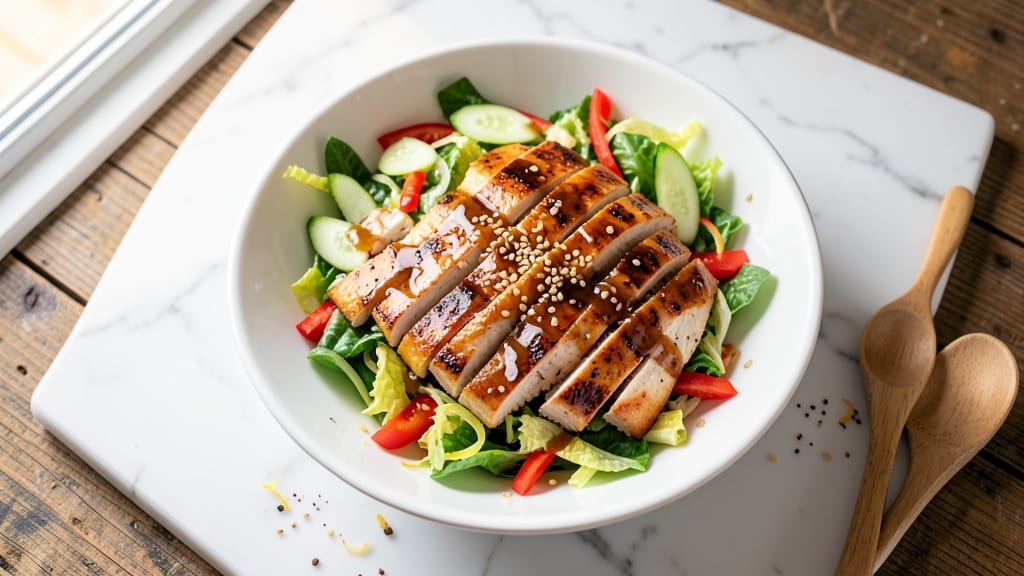 Applebee's Asian Chicken Salad Copycat Recipe: Crunchy Sesame-Crusted Chicken Over Creamy Peanut Dressing