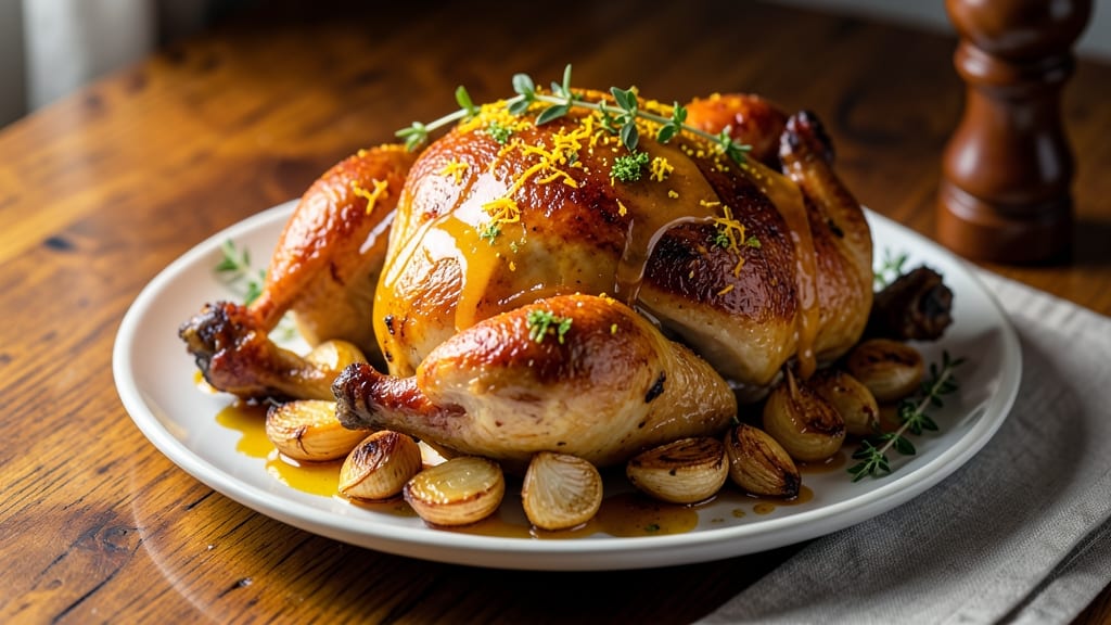 Baked Orange Whole Chicken Recipe: Zesty Glaze That Infuses Juicy Meat