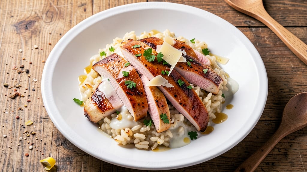 Baked Chicken And Risotto Recipe: One-Pan Golden Crust and Creamy Risotto Fusion