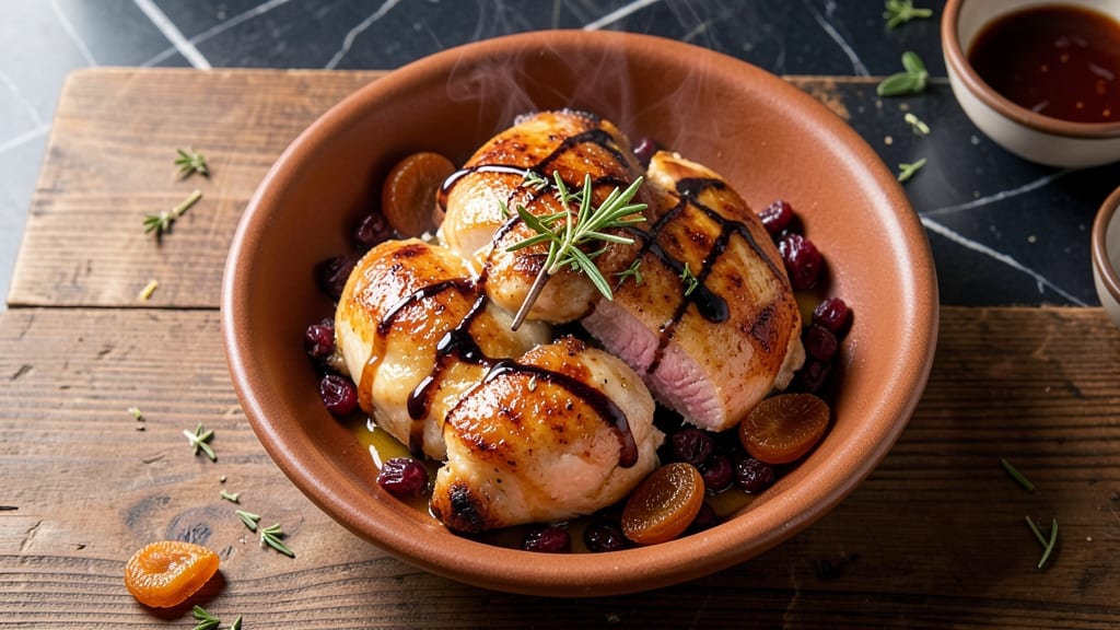 Baked Chicken With Dried Fruit Recipe: Sweet-Savory Glaze That Caramelizes Edges