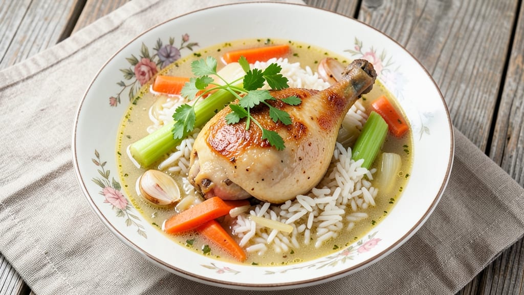 Boiled Chicken and Rice Soup Recipe: Homestyle Comfort in One Pot