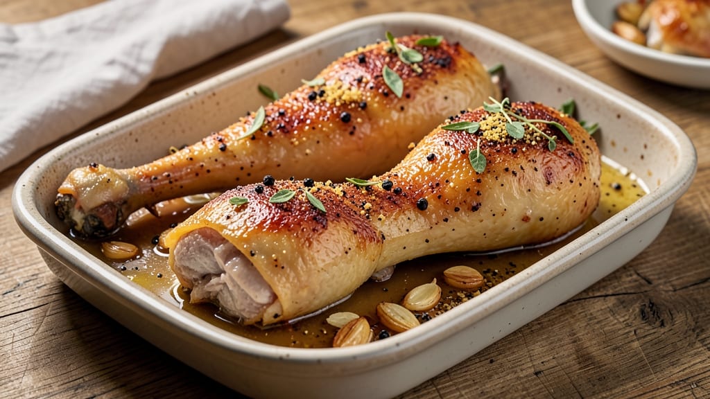 Baked Whole Chicken Legs Recipe: Crispy Skin, Juicy Meat in One Pan