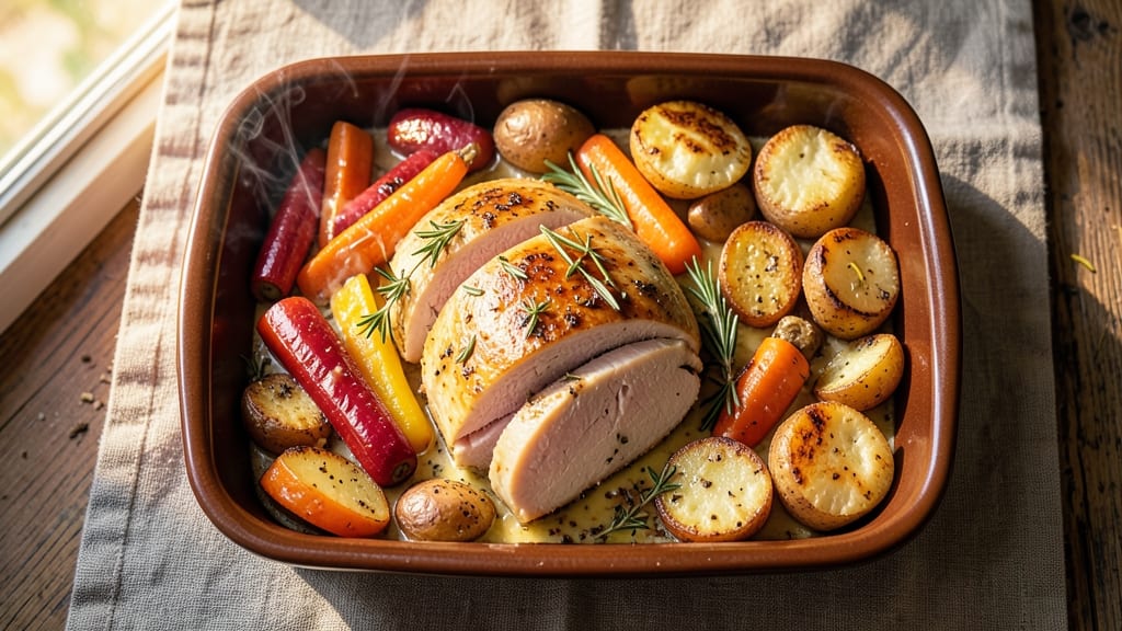 Baked Chicken Breast With Potatoes and Carrots Recipe: One-Pan Roast With Herbed Butter Magic