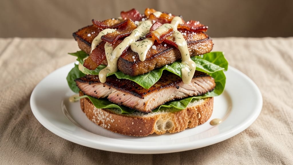 Bacon Ranch Chicken Salad Sandwich Recipe: Crispy Bacon, Creamy Ranch, and Juicy Chicken Layers