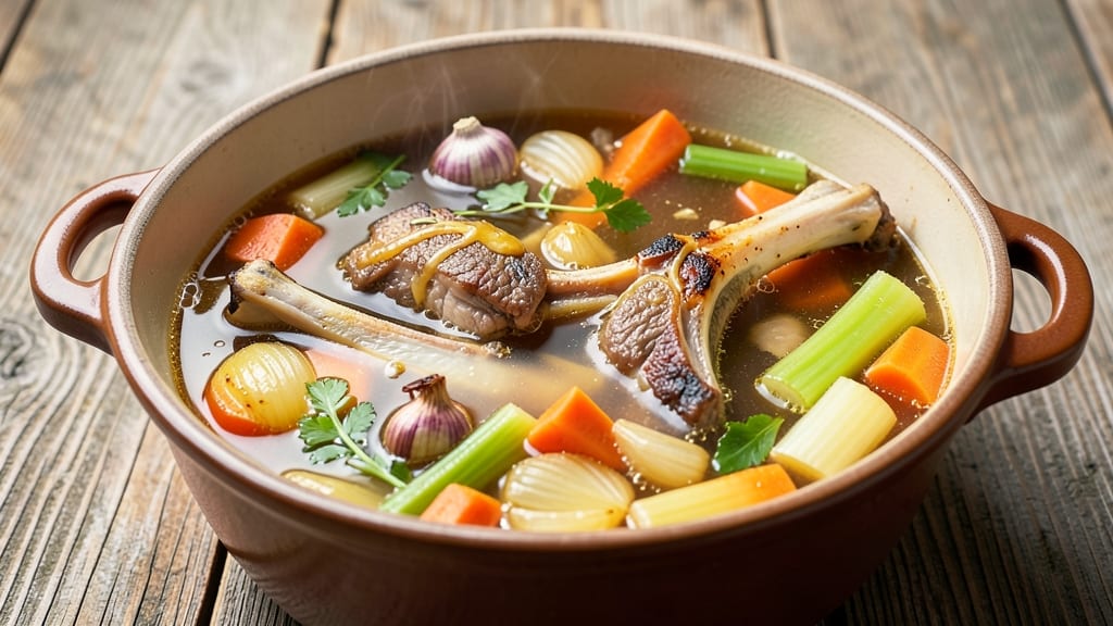 Beef and Chicken Bone Broth Recipe: Deep Umami Infusion in One Pot