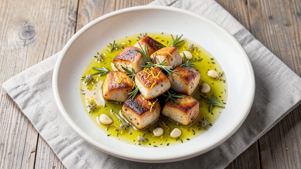 Baked Chicken Cubes Recipe: Crispy Bites With Herby Garlic Glaze