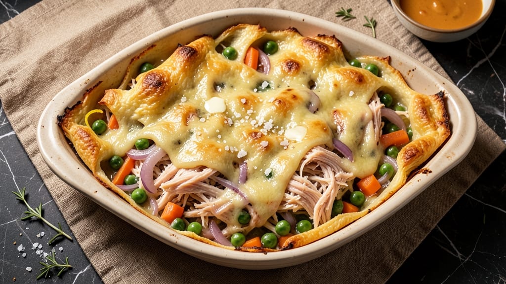 Bisquick Chicken Pot Pie Recipe Casserole: Crispy Top, Gooey Pull-Apart Magic