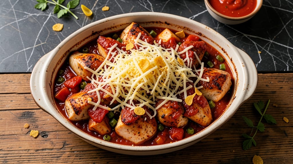Baked Chicken Rotel Recipe: Smoky Cheese-Crusted Bites in One Pan