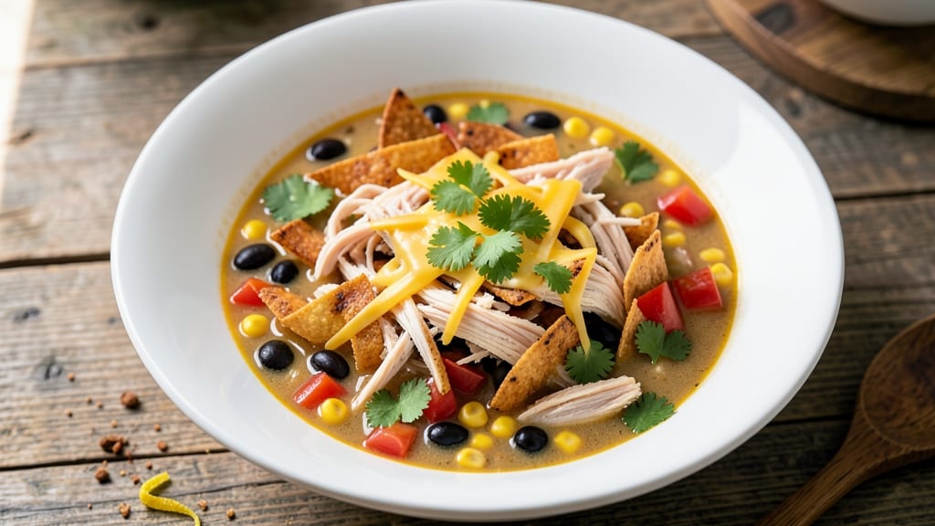 BJ's Chicken Tortilla Soup Copycat Recipe: Layered Crunch and Smoky Cheddar Pulls