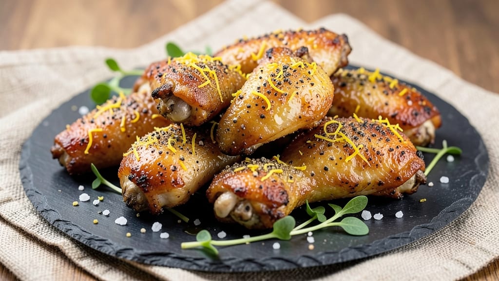 Air Fryer Lemon Pepper Chicken Wings Recipe: Zesty Crispy Bites in 15 Minutes