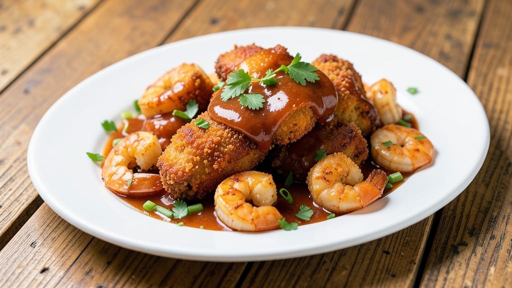Applebee's Bourbon Chicken And Shrimp Copycat Recipe: Celery-Crusted Crunch Meets Sweet Smoky Heat