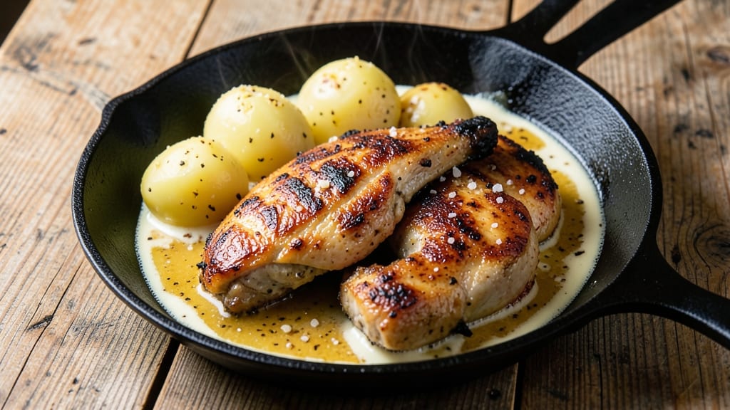 Chicken And Canned Potatoes Recipe: One-Pan Creamy Crunch With Garlicky Twist