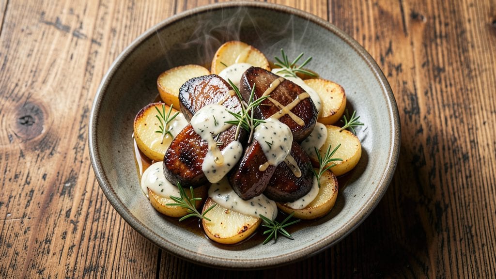 Chicken Liver and Potatoes Recipe: Crispy Celery Crust With Buttery Pan Gravy