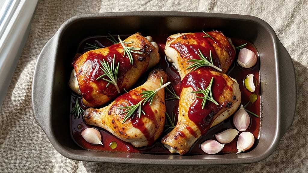 Baked Chicken Thighs With Barbecue Sauce Recipe: Smoky Glaze and Crispy Skin in One Pan