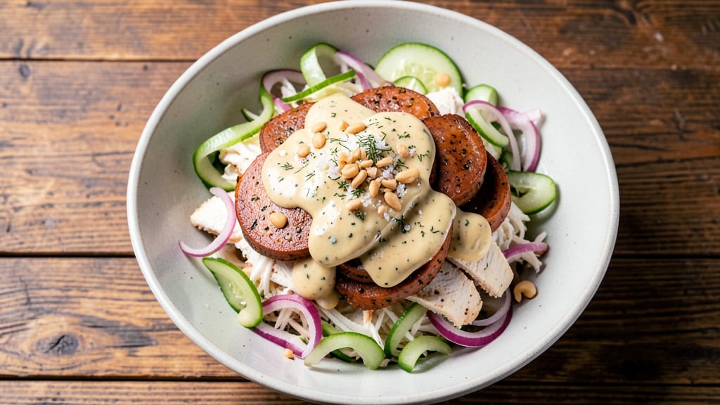 Boudin Chicken Salad Recipe: Smoky Sausage and Herb-Packed Bites