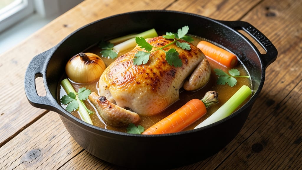 Old Fashioned Chicken Broth Recipe: Homestyle Richness in One Pot